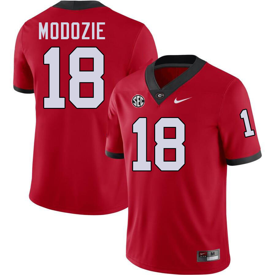 #18 Elo Modozie UGA Jersey,University Of Georgia Bulldogs Football Jersey,Uniforms,Gears-Red